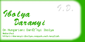 ibolya daranyi business card